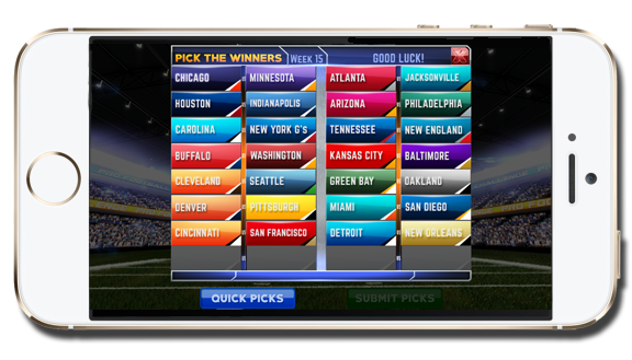 Pick the Pros Mobile Contest Pick