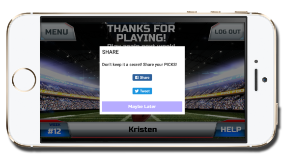 Pick the Pros Mobile Contest Thanks